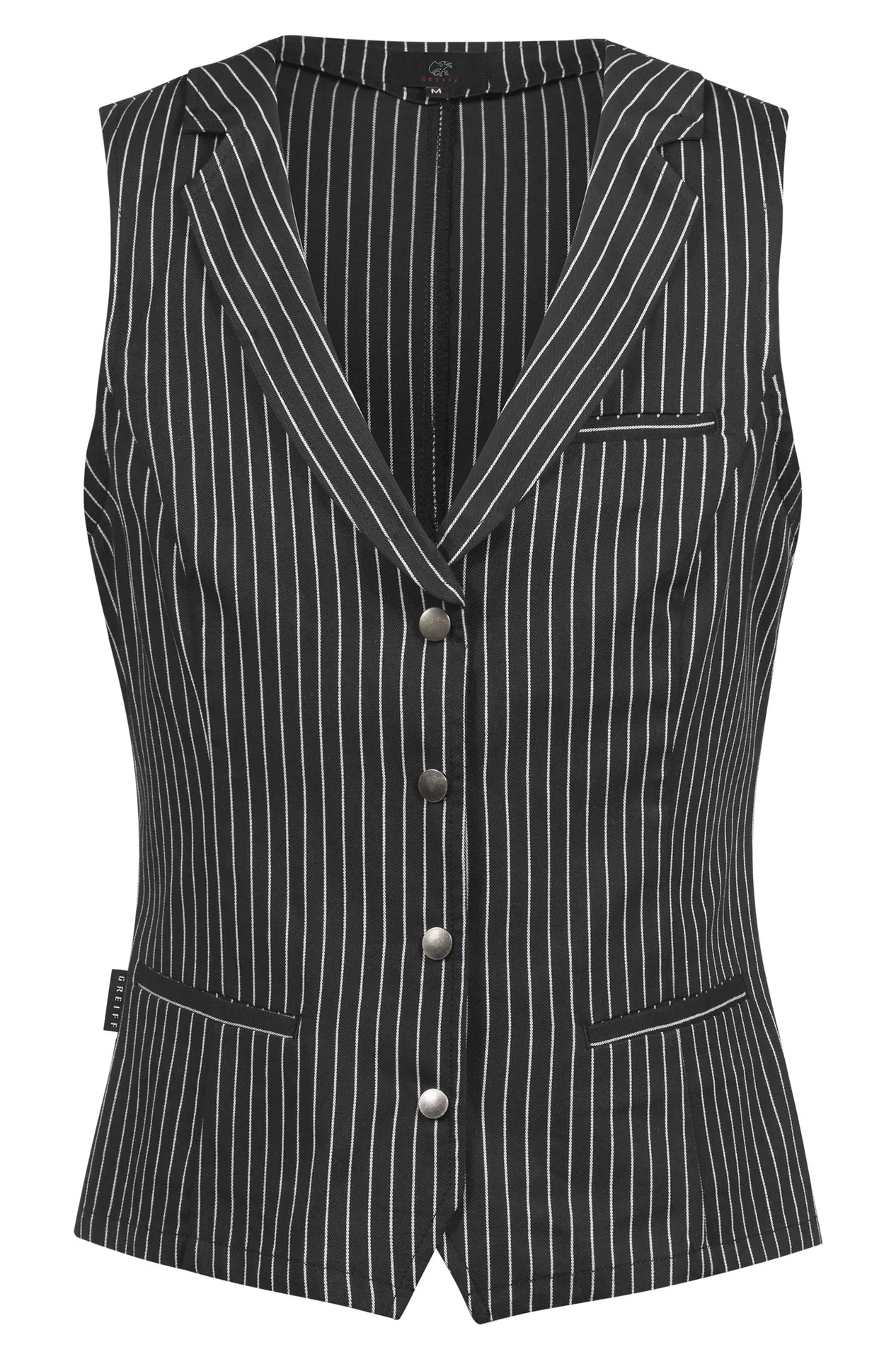 GREIFF Damen-Weste Regular Fit Service S/W gestreift (1717-1800)