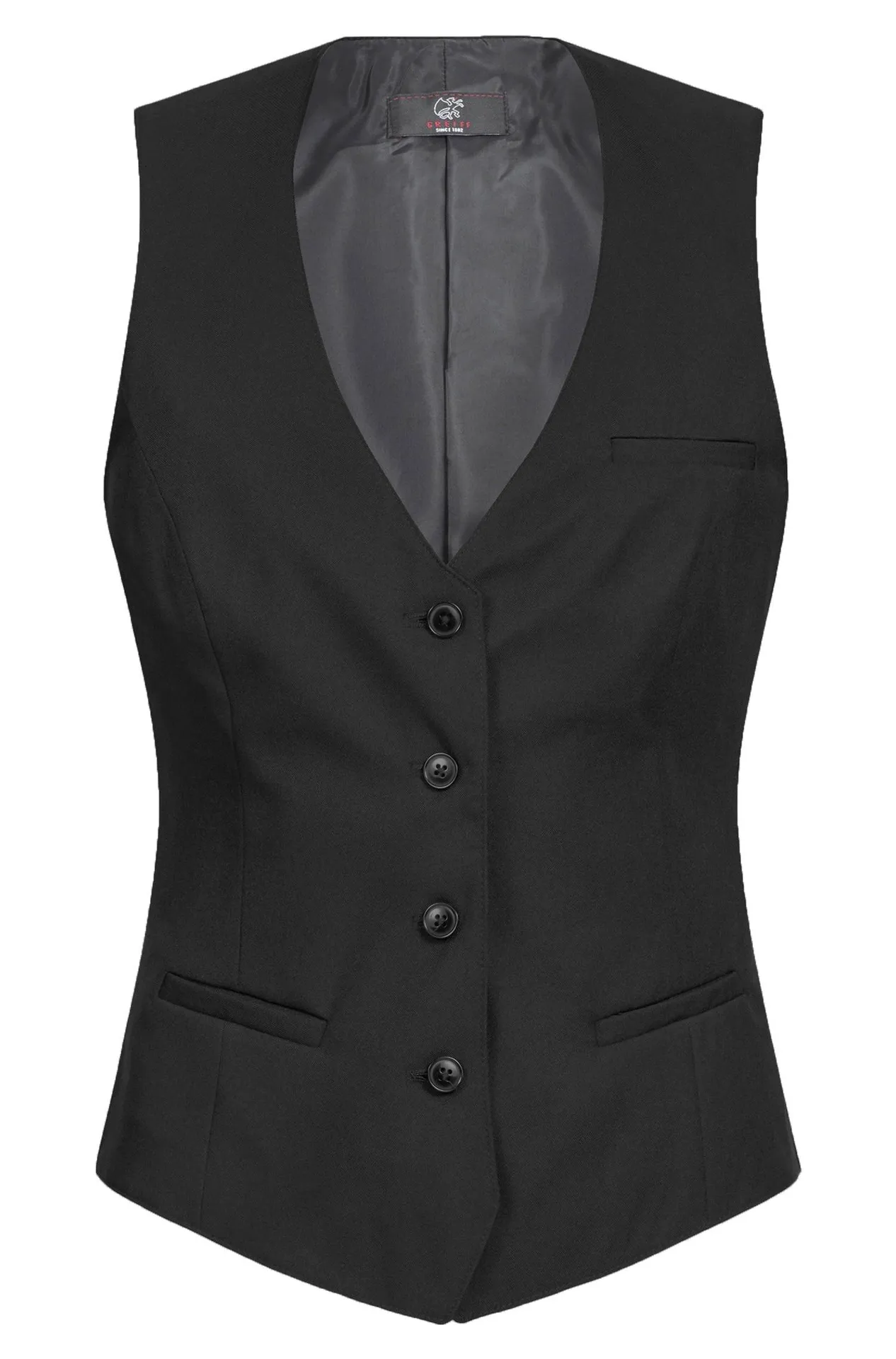 GREIFF Damen-Weste Regular Fit Simple Schwarz (8222-500)