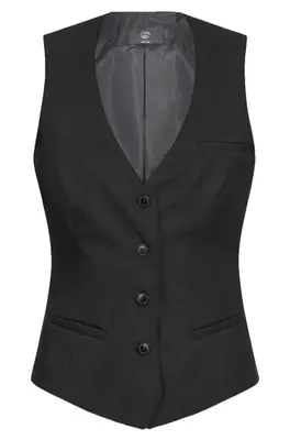 GREIFF Damen-Weste Regular Fit Simple Schwarz (8222-500)