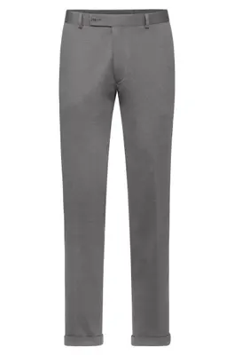 GREIFF Herren-Jerseyhose Regular Fit Casual Hellgrau meliert (1365-2155)