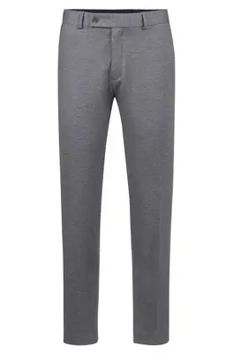 GREIFF Herren-Jerseyhose Regular Fit Casual Hellgrau meliert (23065-2155)