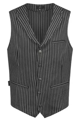 GREIFF Herren-Weste Regular Fit Service S/W gestreift (1609-1800)
