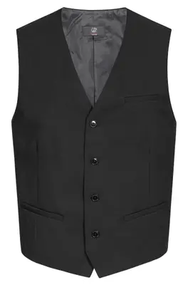 GREIFF Herren-Weste Regular Fit Simple Schwarz (8202-500)