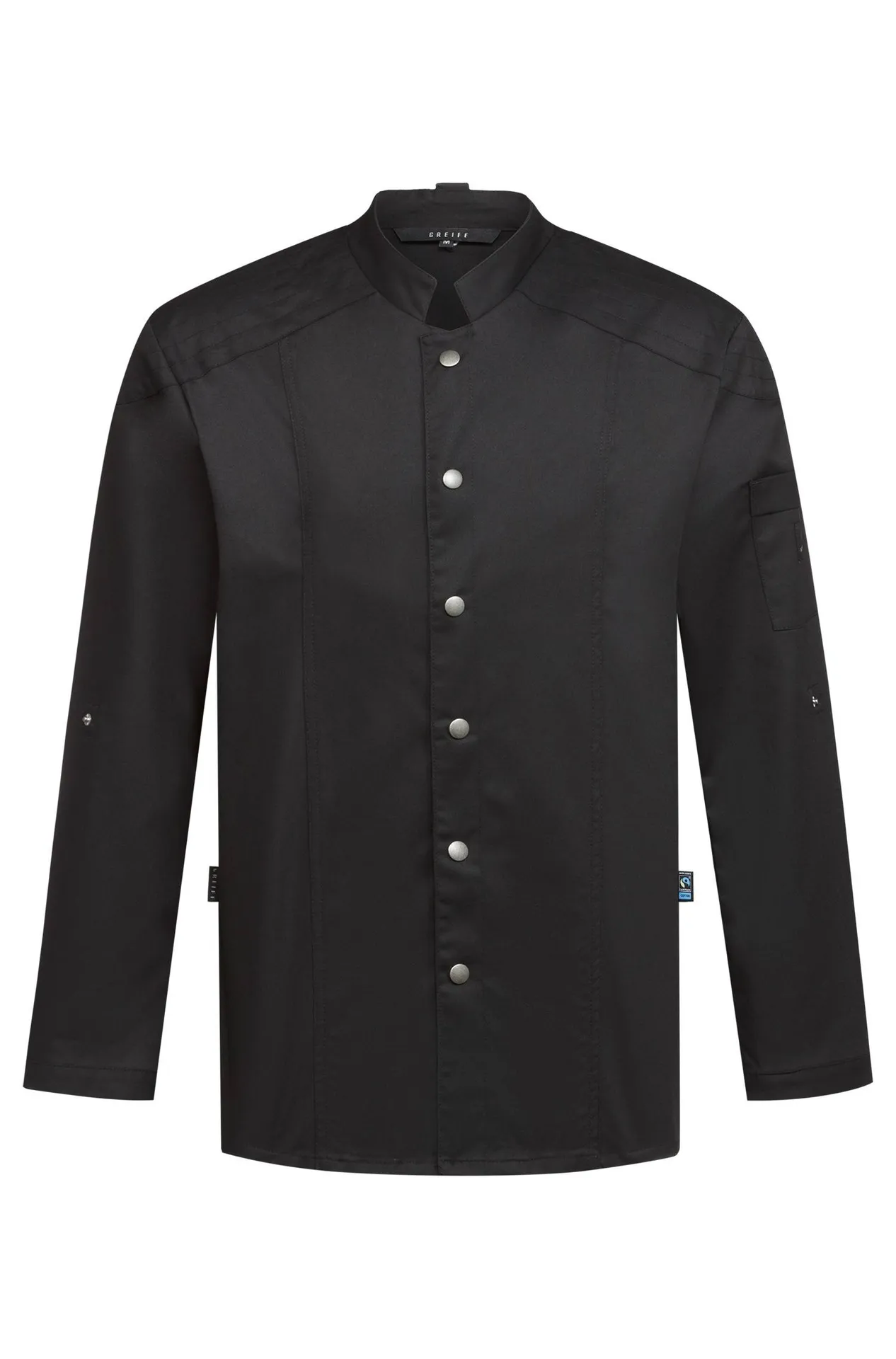 GREIFF Kochjacke im Bikerstyle Regular Fit Schwarz (5572-6220)