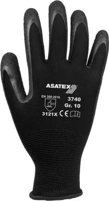 Asatex Latex Handschuh 3740 schwarz