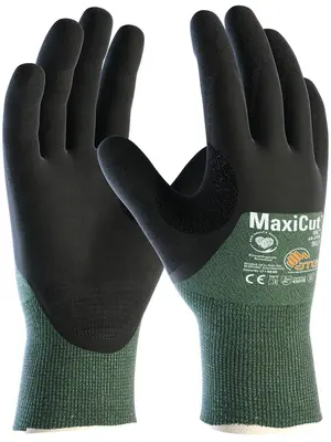 MaxiCut Oil Schnittschutz-Strickhandschuhe (44-305) Grün/Schwarz (2482)