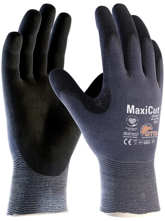MaxiCut Ultra Schnittschutz-Strickhandschuhe (44-3745) Blau/Schwarz (2495)