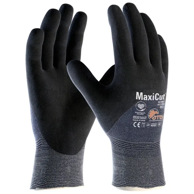 MaxiCut Ultra Schnittschutz-Strickhandschuhe (44-3755) Schwarz/Blau (2701)