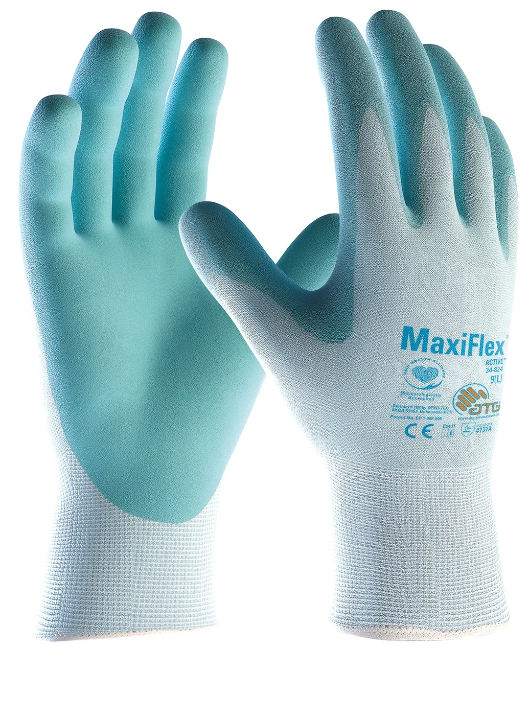 MaxiFlex Active Nylon-Strickhandschuhe (34-824) Hellblau/Hellblau (2460)