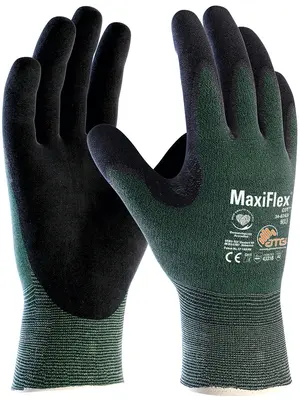 MaxiFlex Cut Schnittschutz-Strickhandschuhe (34-8743) Grün/Schwarz (2490)
