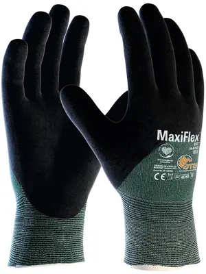 MaxiFlex Cut Schnittschutz-Strickhandschuhe (34-8753) Grün/Schwarz (2493)