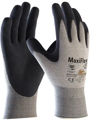MaxiFlex Elite ESD Nylon-Strickhandschuhe (34-774B) Hellgrau/Schwarz (2436)