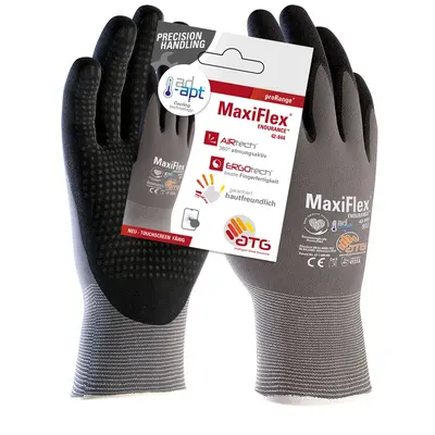 MaxiFlex Endurance AD-APT Nylon-Strickhandschuhe (42-844 HCT), SB-Verpackung Grau/Schwarz (2576)