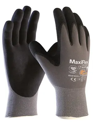 MaxiFlex Ultimate Nylon-Strickhandschuhe (34-874V), Automatenverpackung Grau/Schwarz (2740)