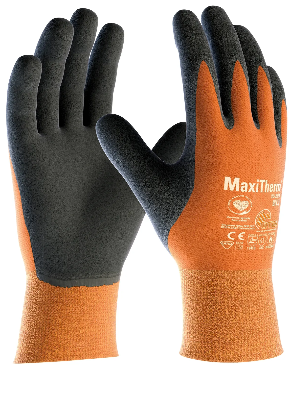 MaxiTherm Polyacryl/Polyester-Strickhandschuhe (30-201) Orange/Grau (2265)