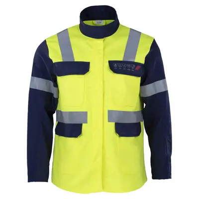 Asatex Multinorm-Jacke DA7525JA52 Langform gelb/blau