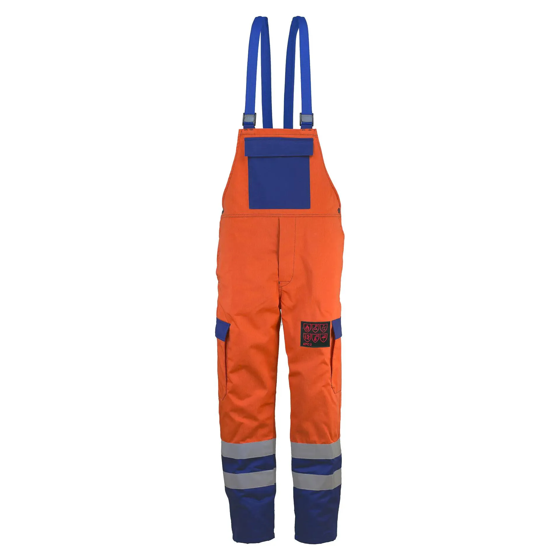 Asatex Multinorm-Wetterschutz-Latzhose BGWELH81OE orange/blau