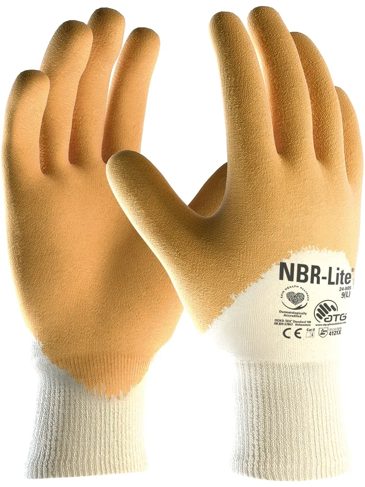 NBR-Lite Nitril-Handschuhe (24-985) Gelb/Weiß (2382)
