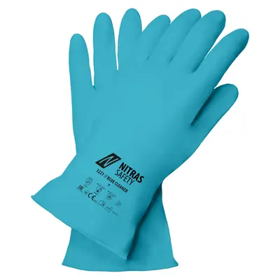 NITRAS BLUE CLEANER, Chemikalienhandschuhe, blau, EN 388, EN ISO 374 (3221)