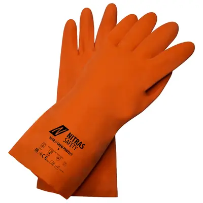 NITRAS CHEM PROTECT, Chemikalienschutzhandschuhe, orange, EN 388, EN ISO 374 (3250)