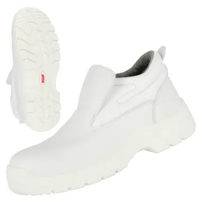 NITRAS CLEAN STEP MID SL, S2 Sicherheitsslipper, weiß, EN ISO 20345 (7251)