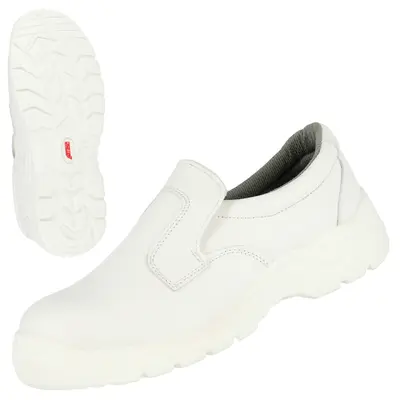 NITRAS CLEAN STEP SL, S2 Sicherheitsslipper, weiß, EN ISO 20345 (7250)