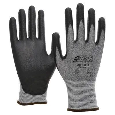 NITRAS CUT B, Schnittschutzhandschuhe, grau / schwarz, EN 388 (6350)