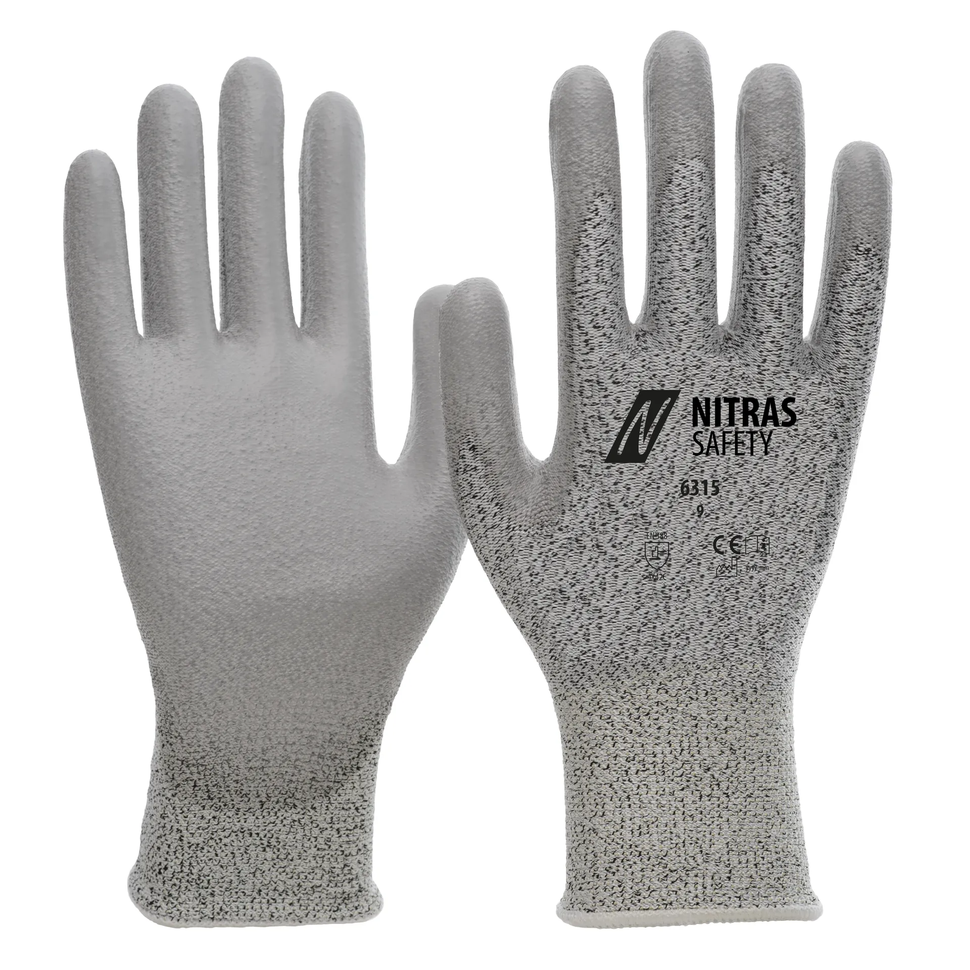 NITRAS CUT C, Schnittschutzhandschuhe, grau, EN 388 (6315)