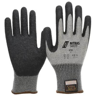 NITRAS CUT C, Schnittschutzhandschuhe, grau / schwarz, EN 388, EN 407 (6720)