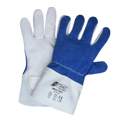 NITRAS CUT F, Schnittschutzhandschuhe, grau / blau, EN388, EN 407 (20029)
