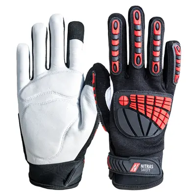 NITRAS DEXTER ULTIMATE CUT D, Mechanikerhandschuhe, schwarz / grau, EN ISO 21420, EN 388, EN 407 (8920)