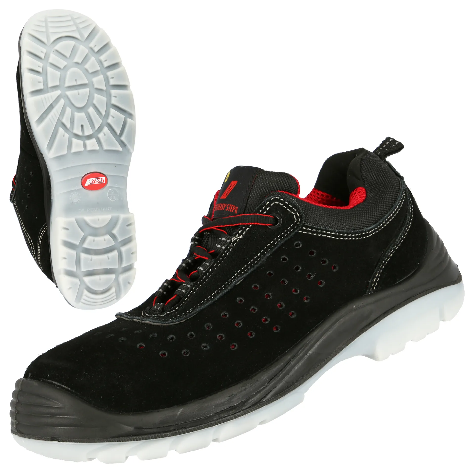 NITRAS EASY STEP P, S1P Sicherheitshalbschuhe, schwarz, EN ISO 20345, EN 61340-4-3, DGUV Regel 112-191 (7313)