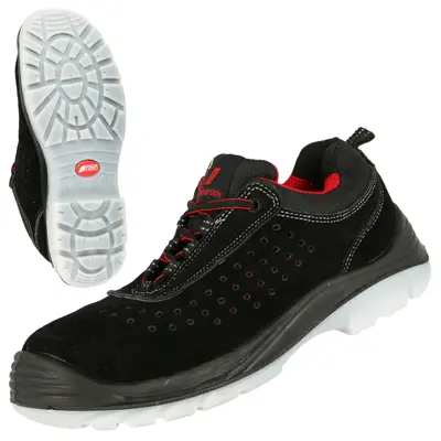 NITRAS EASY STEP P, S1P Sicherheitshalbschuhe, schwarz, EN ISO 20345, EN 61340-4-3, DGUV Regel 112-191 (7313)