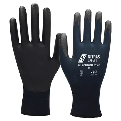 NITRAS FLEXIBLE FIT MF, Montagehandschuhe, dunkelblau / schwarz, EN 388, OEKO-TEX (8815)