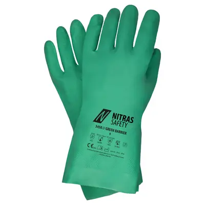 NITRAS GREEN BARRIER, Chemikalienschutzhandschuhe, grün, EN 388, EN ISO 374 (3450)