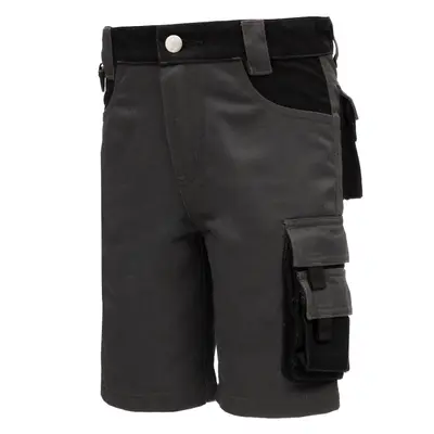 NITRAS MOTION TEX KIDS, Outdoorhose, kurz, grau / schwarz, OEKO-TEX (7602KIDS)