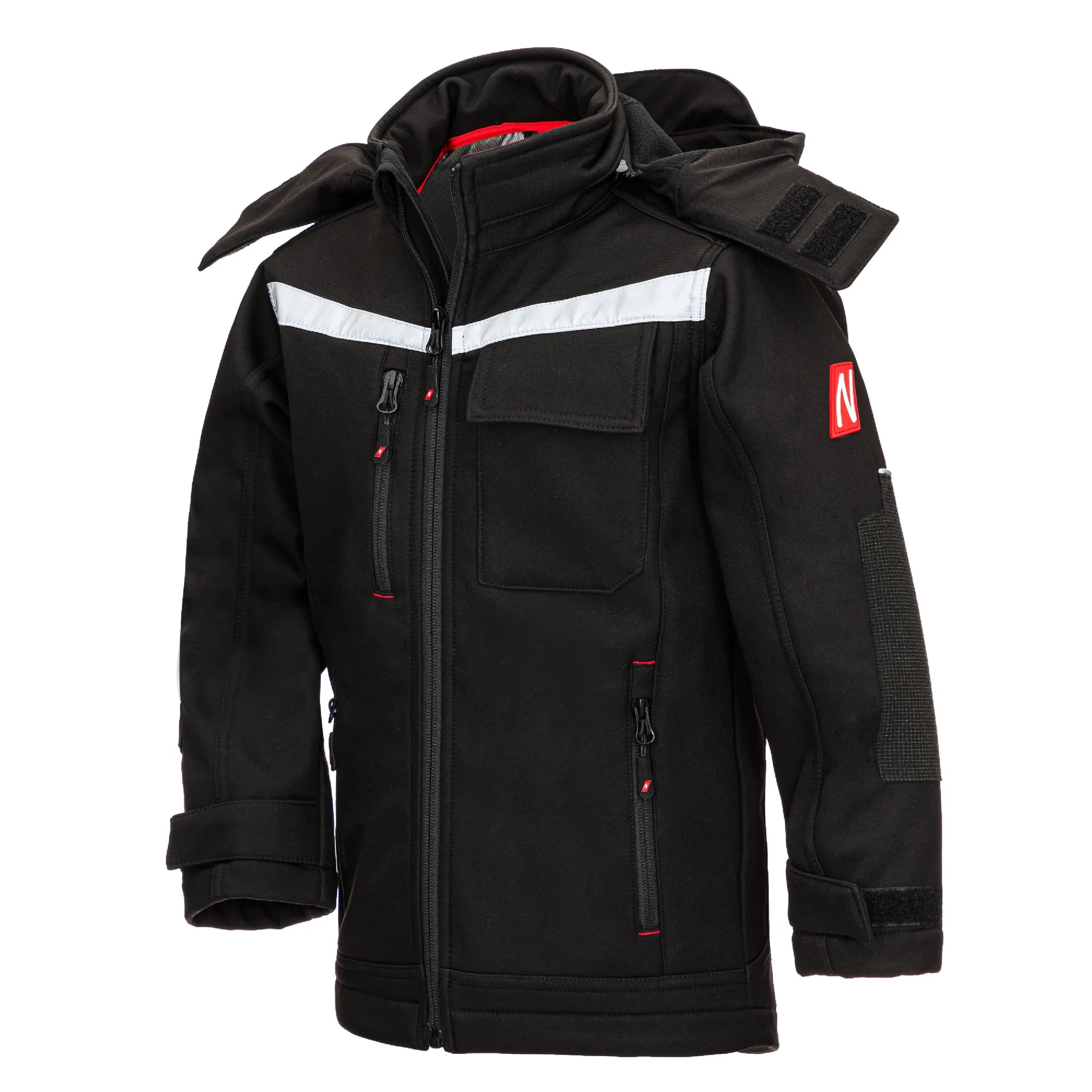 NITRAS MOTION TEX KIDS, Softshelljacke, schwarz, OEKO-TEX (7180KIDS)