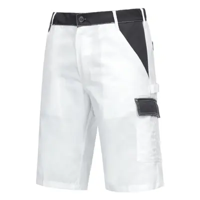 NITRAS MOTION TEX LIGHT, Arbeitshose, kurz, weiß / grau, OEKO-TEX (7503)