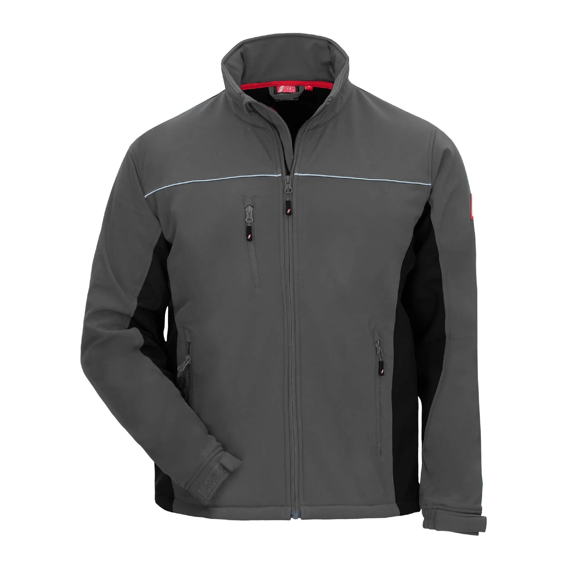 NITRAS MOTION TEX LIGHT, Softshelljacke, grau / schwarz, OEKO-TEX (7152)