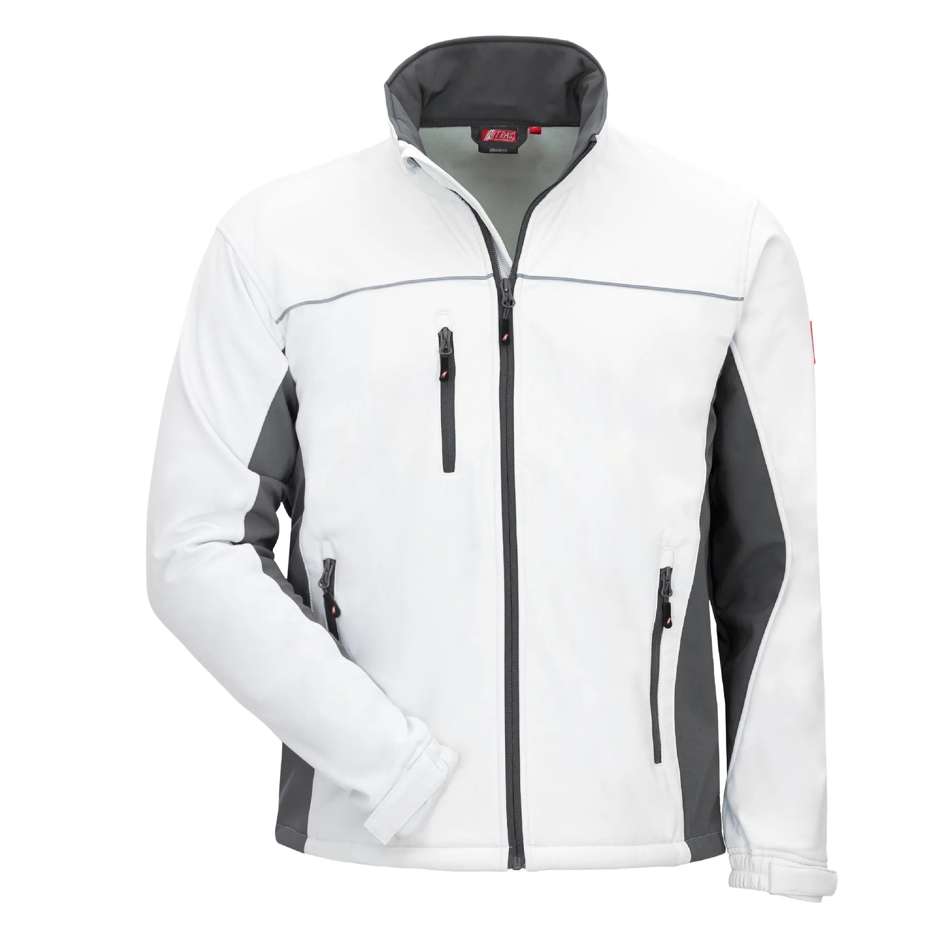 NITRAS MOTION TEX LIGHT, Softshelljacke, weiß / grau, OEKO-TEX (7153)