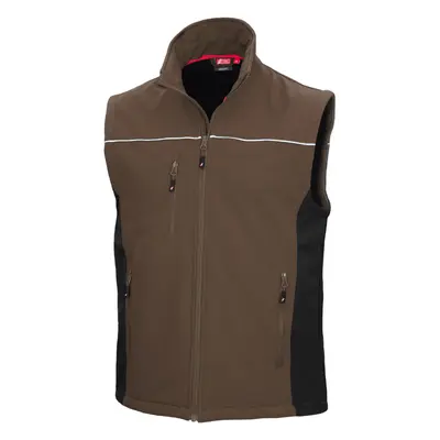 NITRAS MOTION TEX LIGHT, Softshellweste, braun / schwarz, OEKO-TEX (7167)