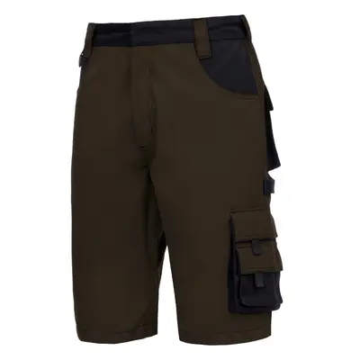 NITRAS MOTION TEX PLUS, Arbeitshose, kurz, braun / schwarz, OEKO-TEX (7607)