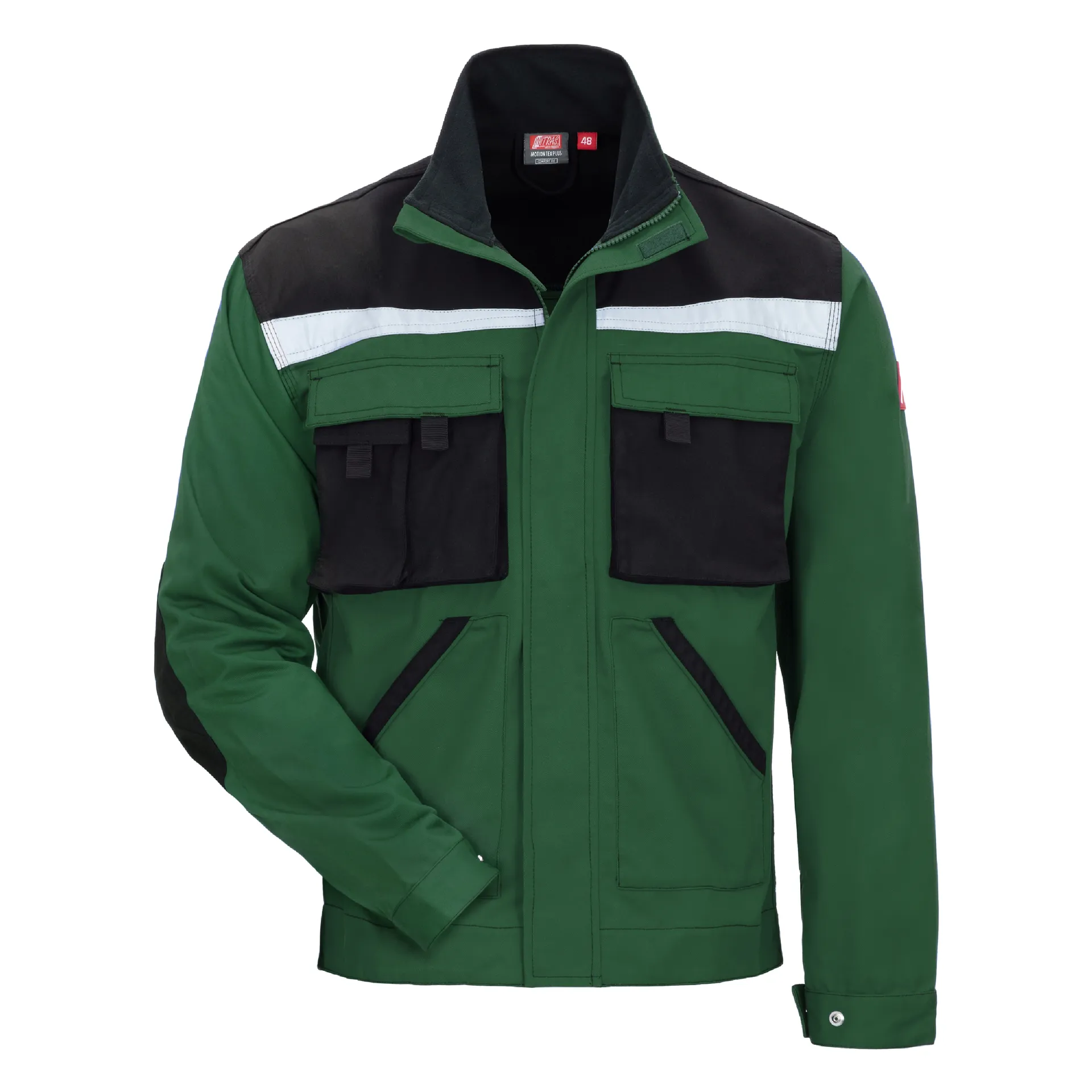 NITRAS MOTION TEX PLUS, Arbeitsjacke, grün / schwarz, OEKO-TEX (7654)