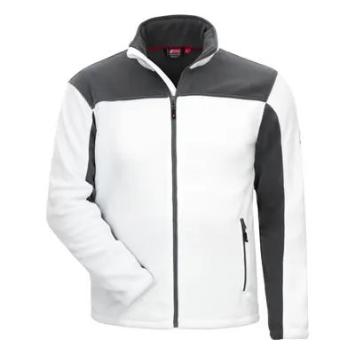 NITRAS MOTION TEX PLUS, Fleece-Jacke, weiß / grau, OEKO-TEX (7043)