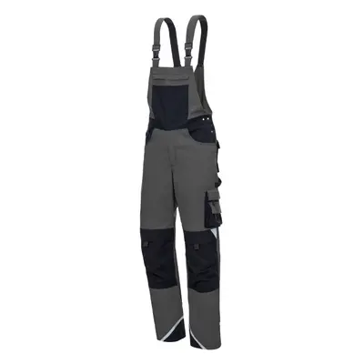 NITRAS MOTION TEX PLUS, Latzhose, grau / schwarz, OEKO-TEX (7622)