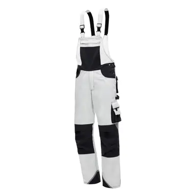 NITRAS MOTION TEX PLUS, Latzhose, weiß / grau, OEKO-TEX (7623)