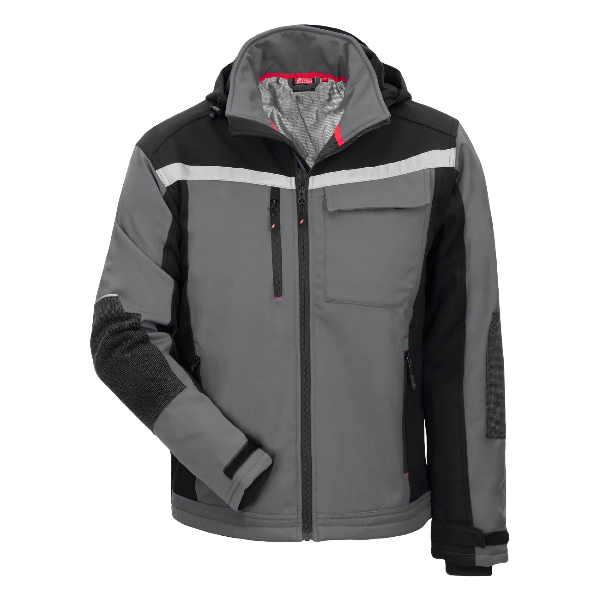 NITRAS MOTION TEX PLUS, Softshelljacke, grau / schwarz, OEKO-TEX (7182)