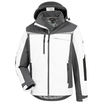 NITRAS MOTION TEX PLUS, Softshelljacke, weiß / grau, OEKO-TEX (7183)