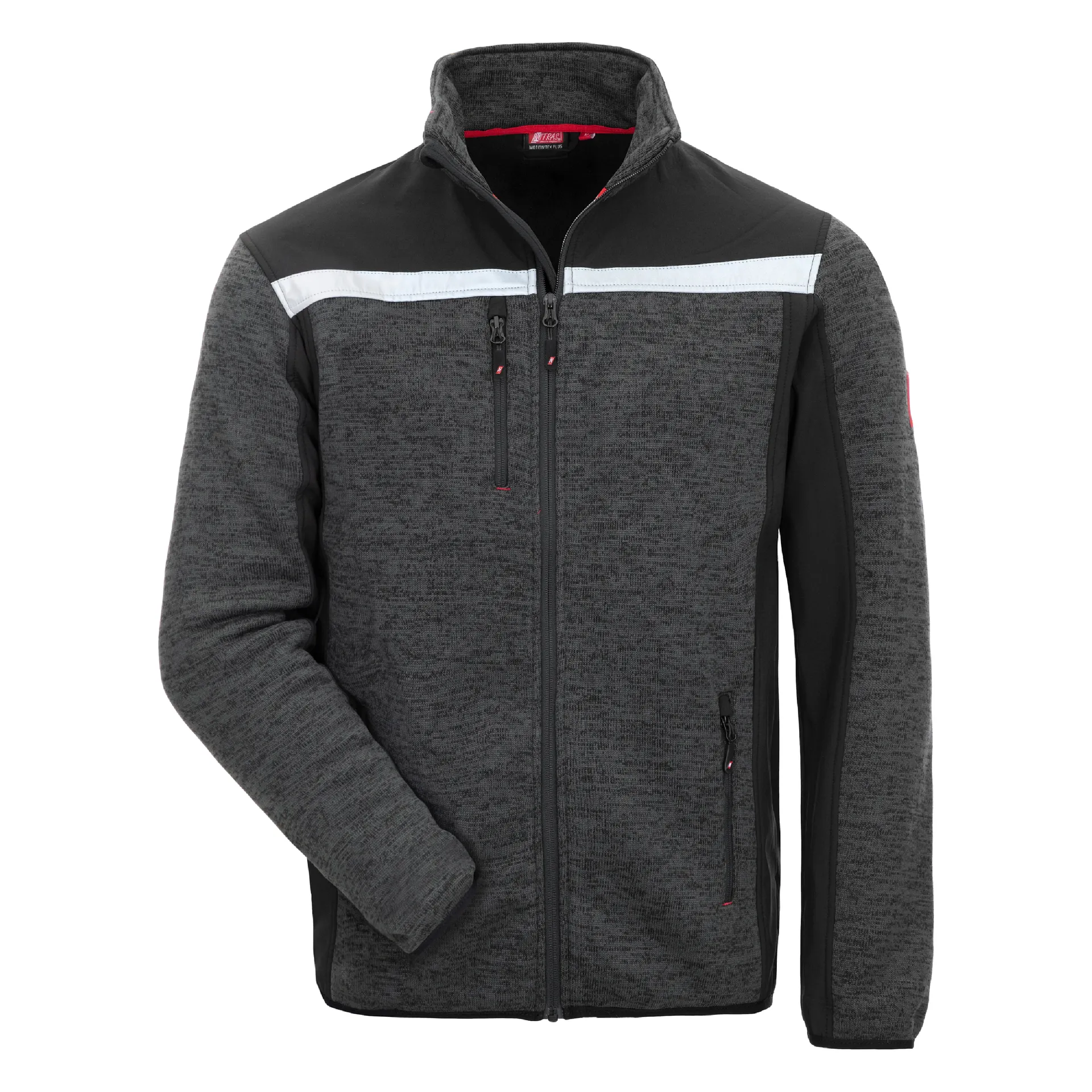 NITRAS MOTION TEX PLUS, Strick-Softshelljacke, schwarz, OEKO-TEX (7190)