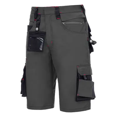 NITRAS MOTION TEX PRO FX, Arbeitshose, kurz, grau / schwarz, OEKO-TEX (7702)